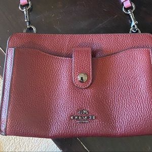 Red Leather coach crossbody